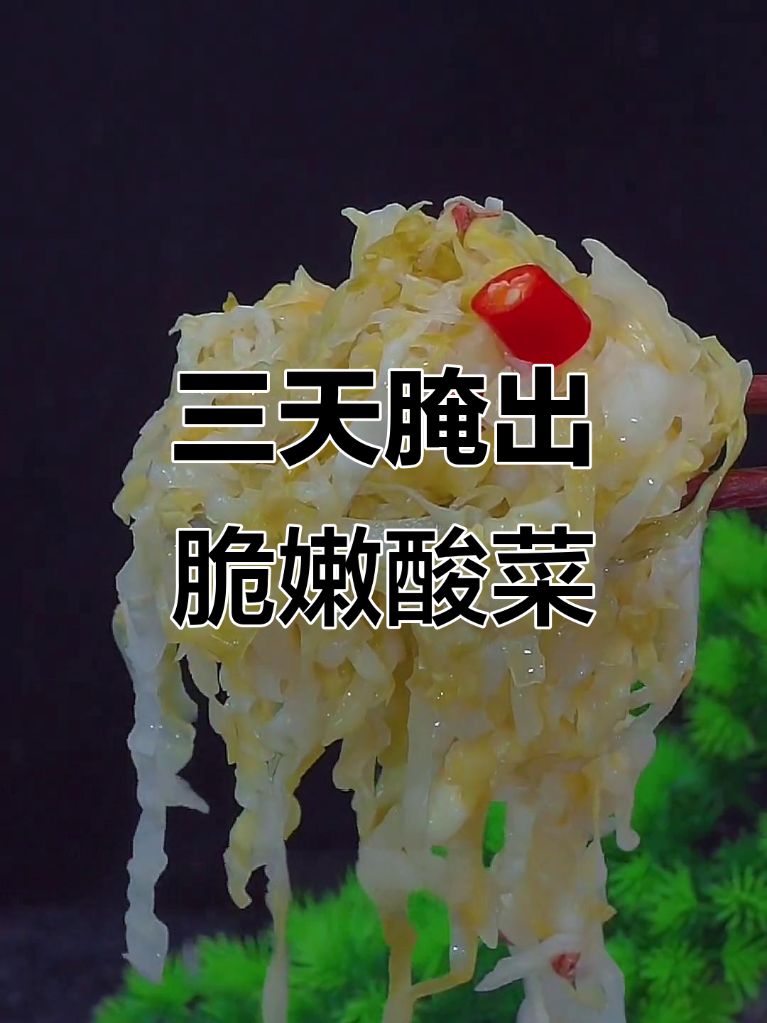酸菜三天就能吃,清脆又爽口!