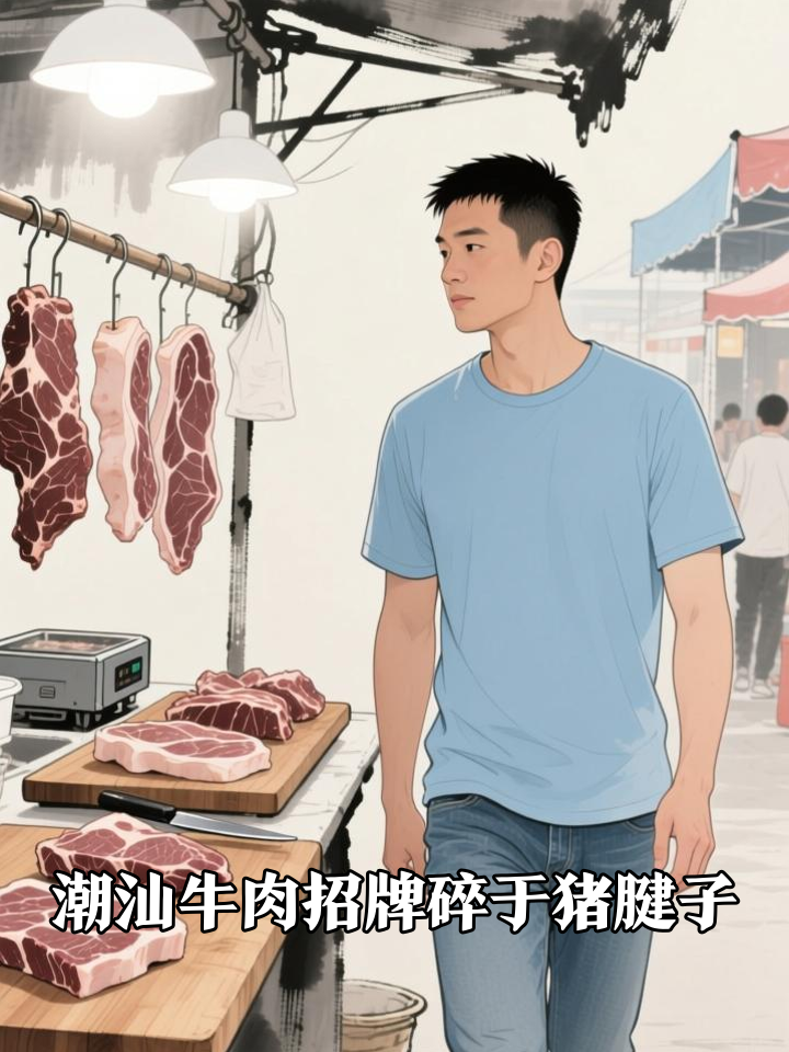 潮汕牛肉的招牌,竟被几块猪腱子砸得稀碎
