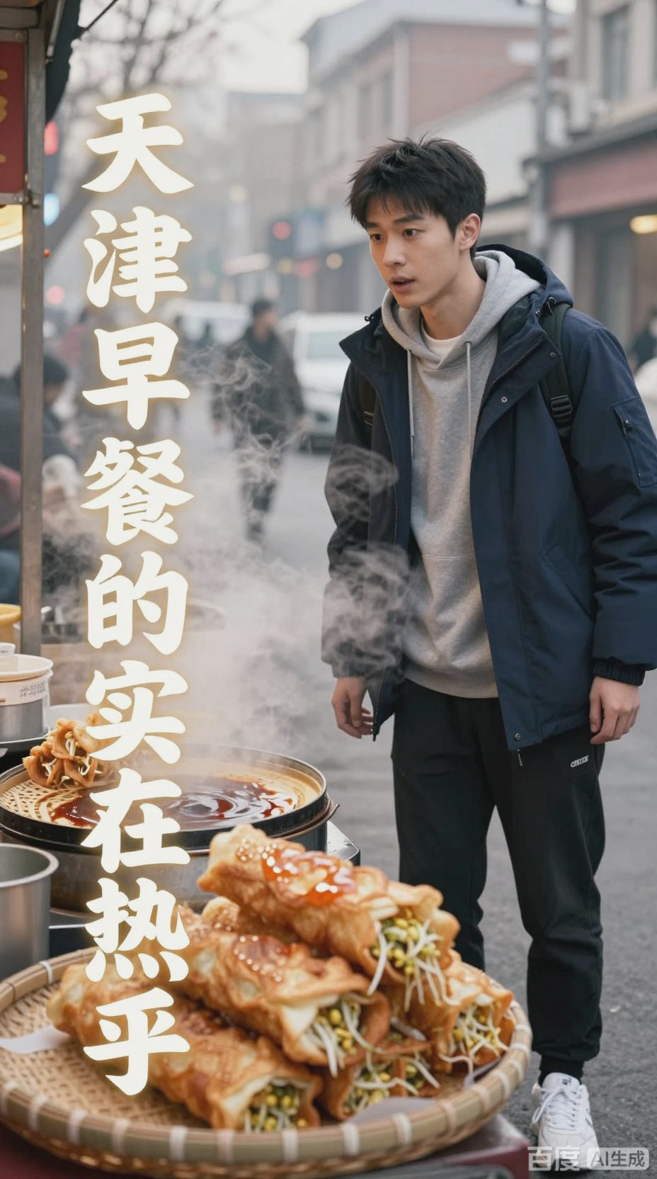 天津早餐:卷圈配死面饼的实在与热乎