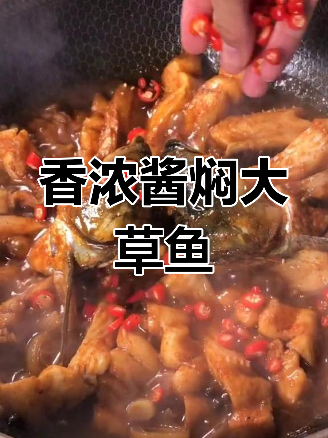 酱焖草鱼,香气扑鼻,米饭都不够吃