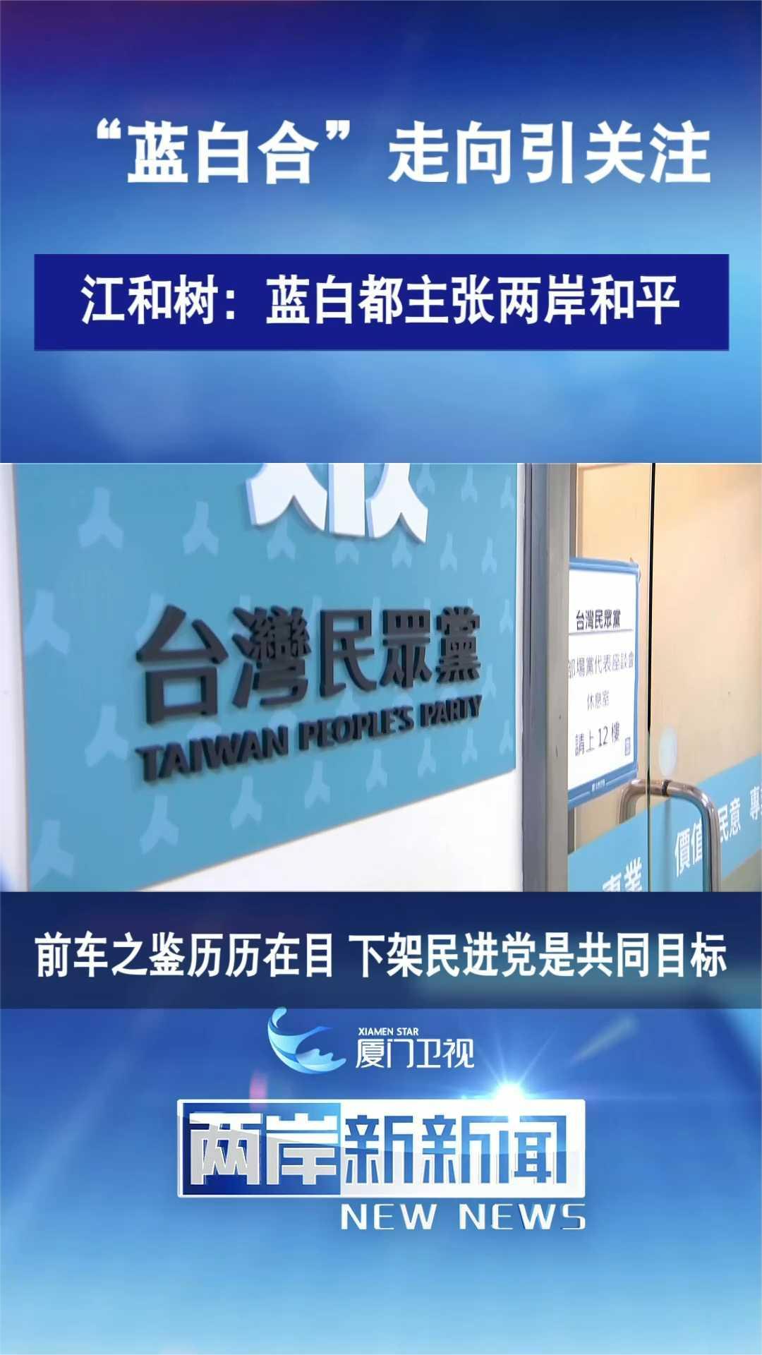 “蓝白合”走向引关注 江和树:双方都主张两岸和平