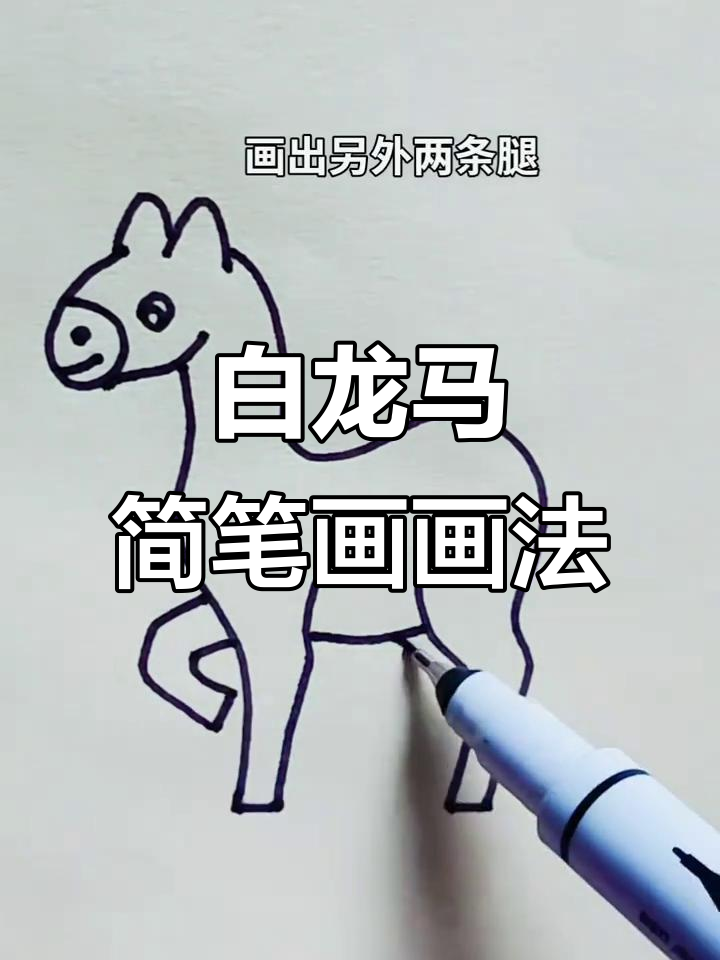 轻松学会白龙马简笔画,步骤简单有趣