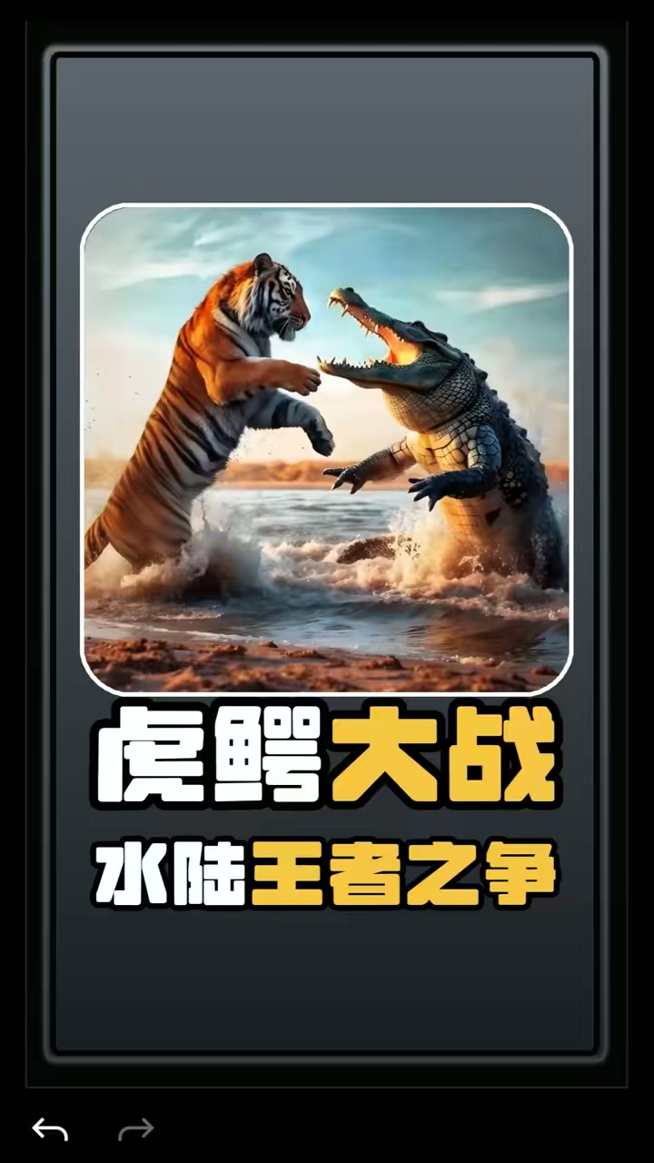 虎鳄大战：以老虎视角看水陆王者对决谁是最后赢家！