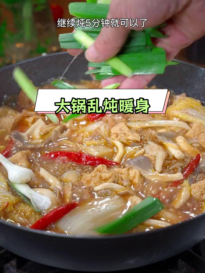 冬季必备大锅乱炖菜,肉菜粉条全都有
