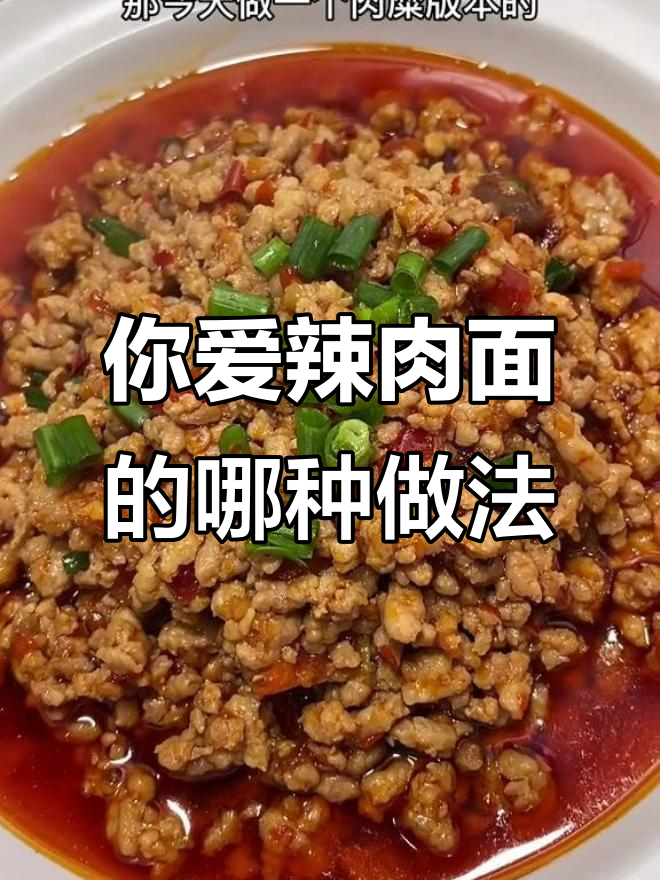 辣肉面,你是喜欢大块肉丁还是细腻的肉糜?