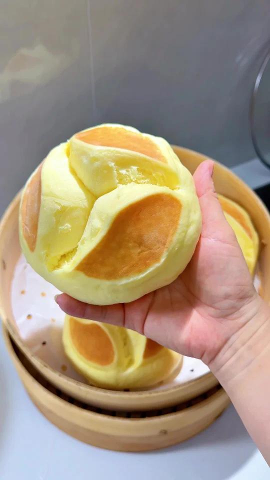 暑假主食备餐，奶香大馒头