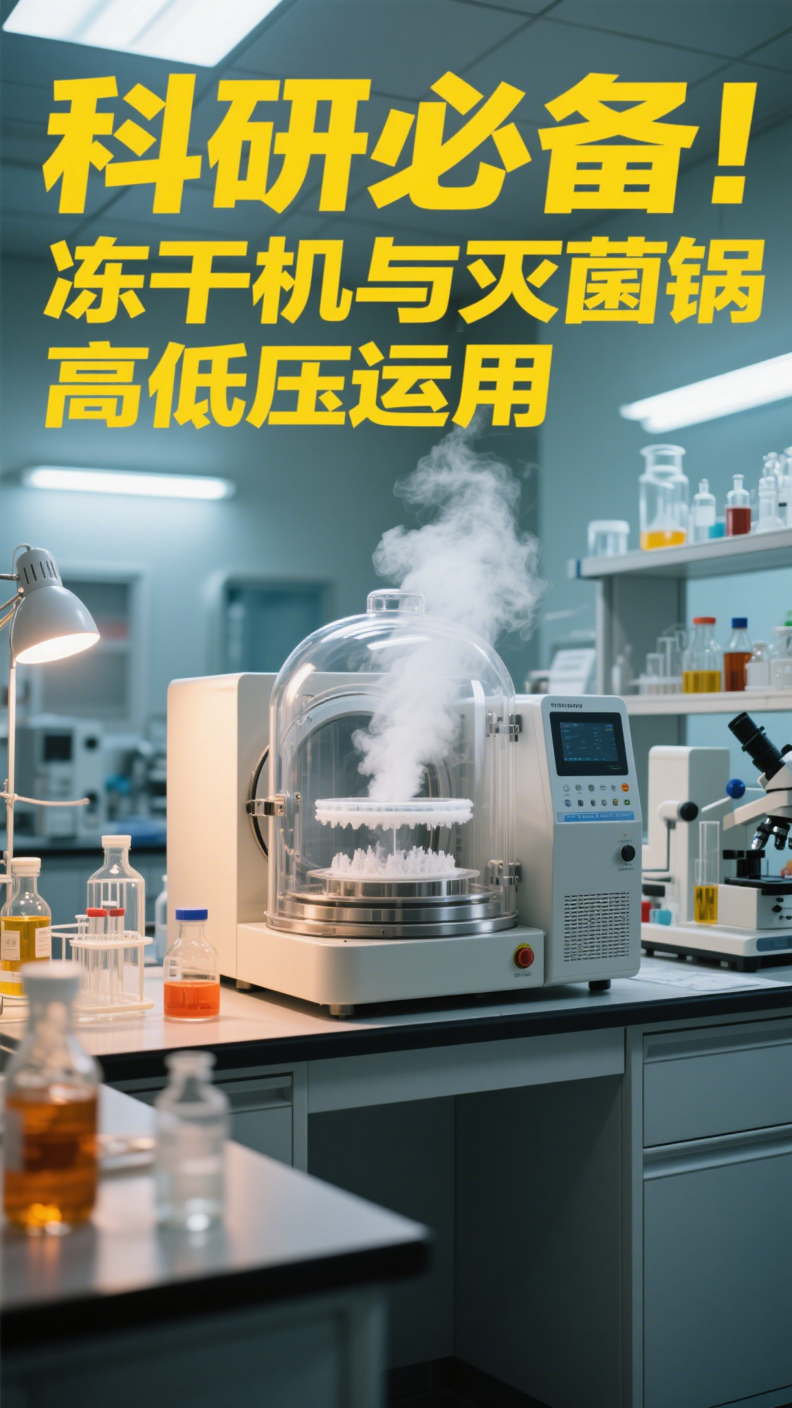 科研必备!冻干机与灭菌锅高低压运用