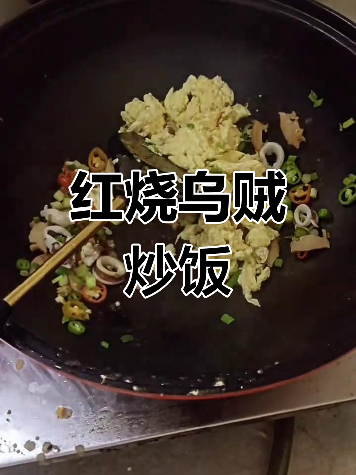 乌贼鲍鱼辣椒炒饭,家常红烧风味满满