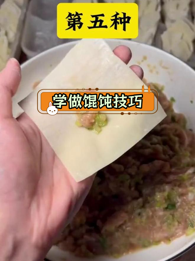 馄饨包法全解析,慢动作教学