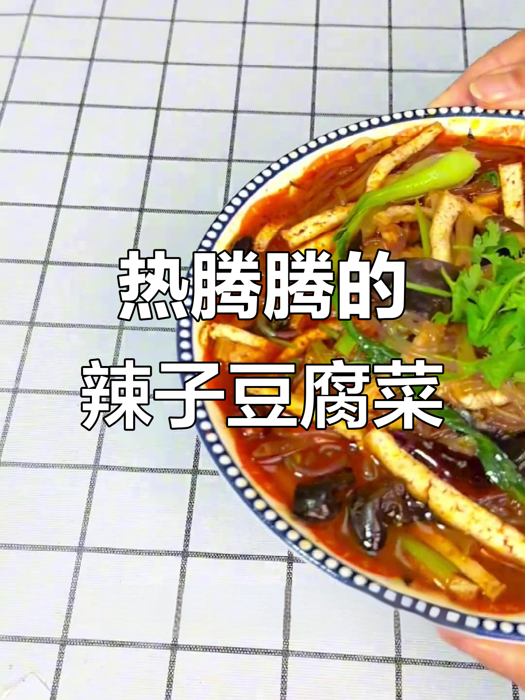 陕西渭南辣子豆腐菜,热蒸馍搭配最美味