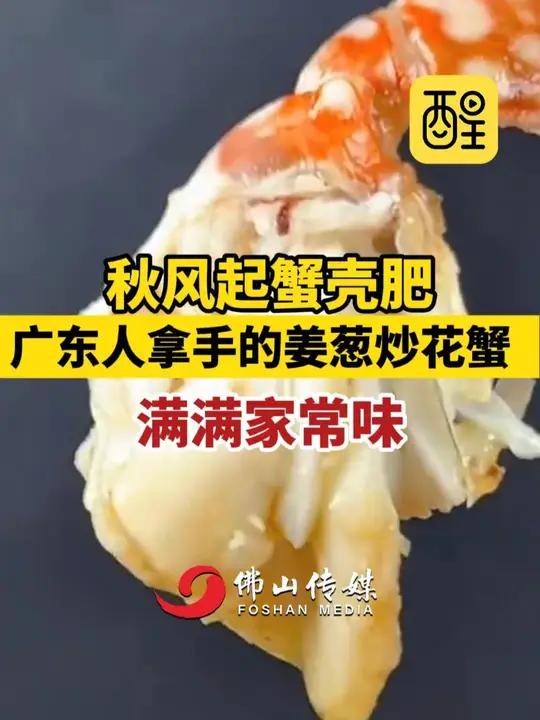 秋风起蟹壳肥 广东人拿手的姜葱炒花蟹 满满家常味 秋风起蟹壳肥,又到广东人吃姜葱炒花蟹的好