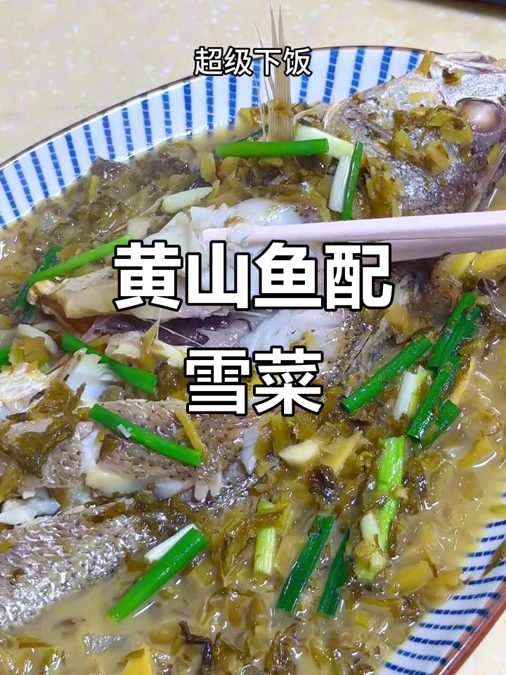 雪菜烧黄山鱼,下饭又解酒,味道超赞