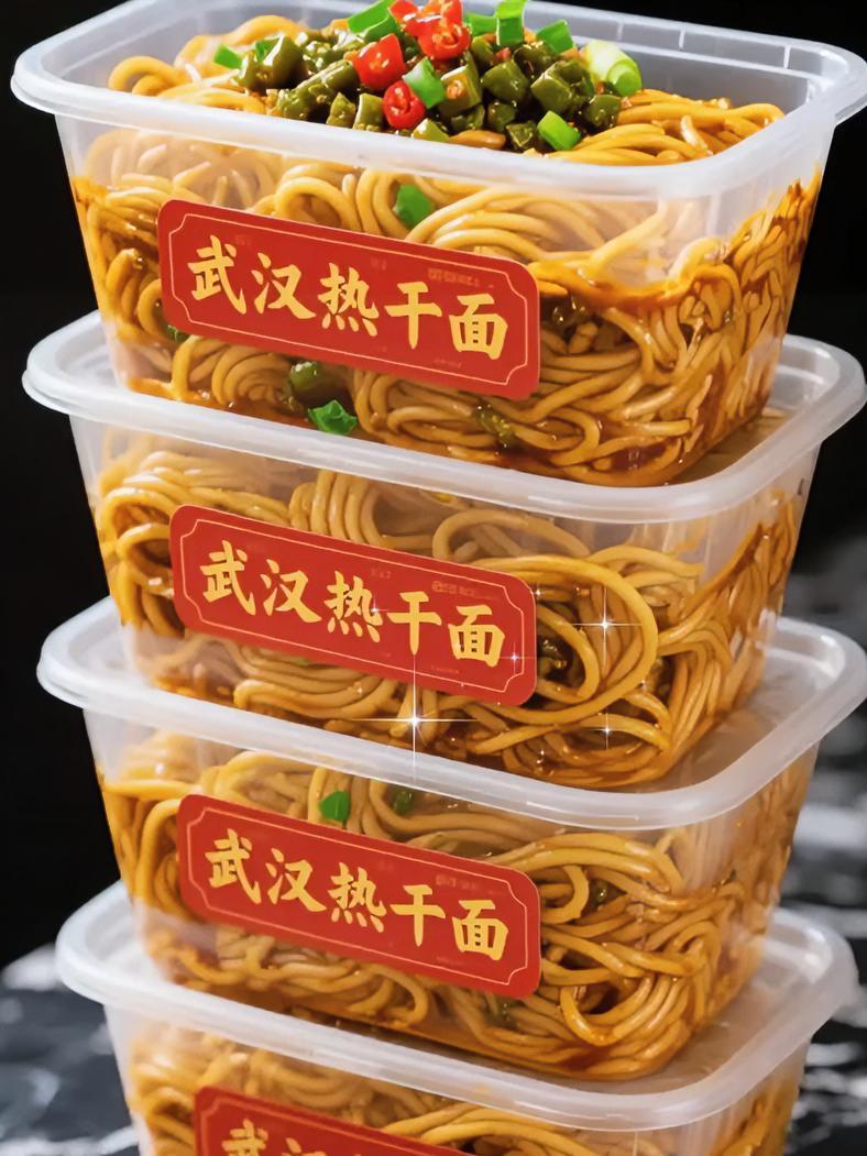 家人们！谁能拒绝一碗地道的武汉热干面啊！棕黄的面条裹满浓香酱汁，每一口都是碳水的狂欢！酸豆