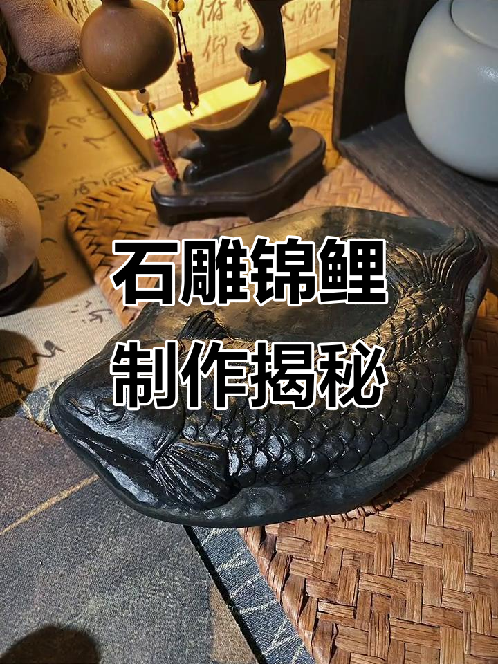 试金石雕刻鲤鱼,细节决定成败