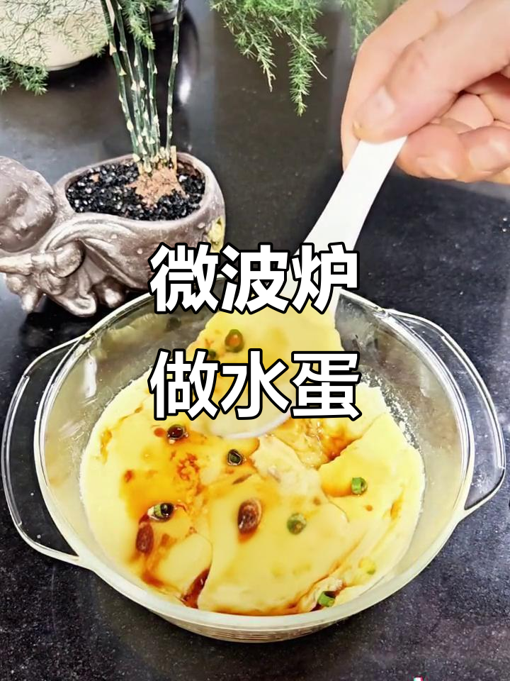 微波炉蒸水蛋，简单又营养，学会这道快手美食