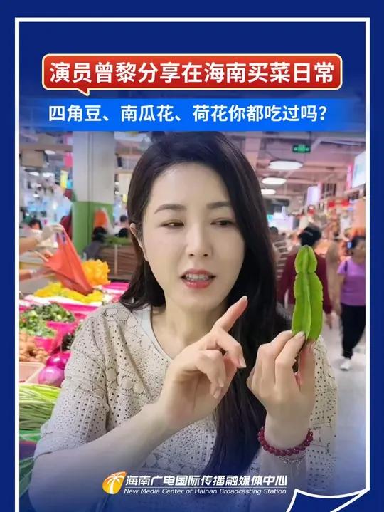 演员曾黎分享在海南买菜日常 四角豆、南瓜花、荷花你都吃过吗?海南三亚青菜特色美食美味(来源