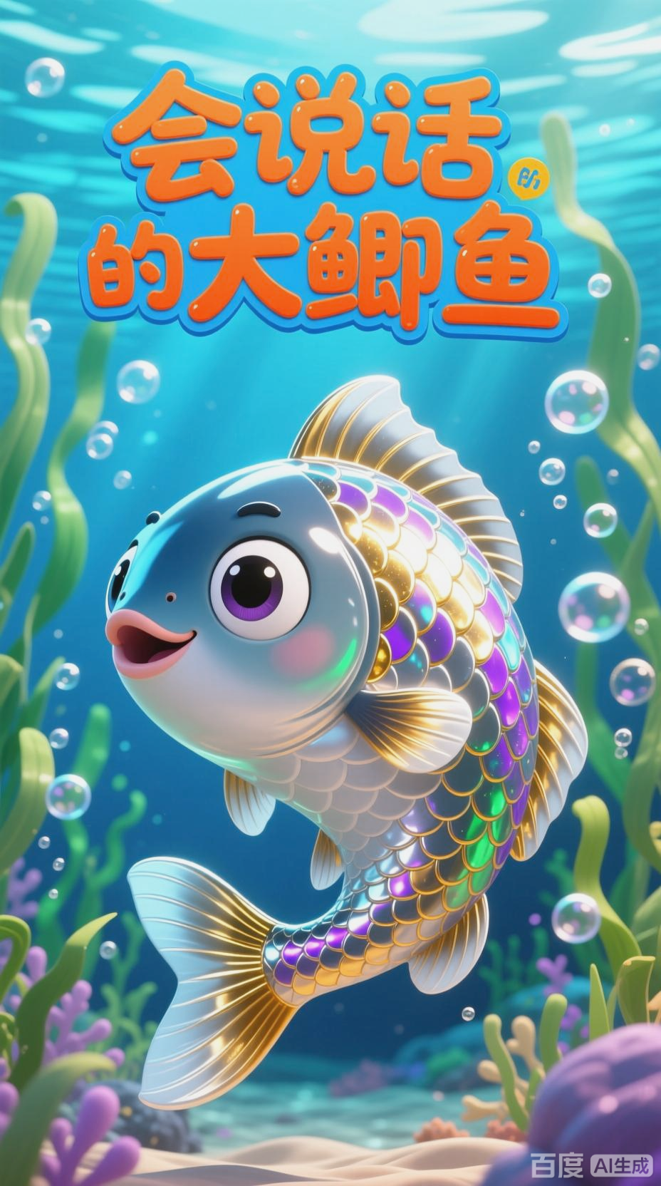 拟人化大鲫鱼的趣味动画