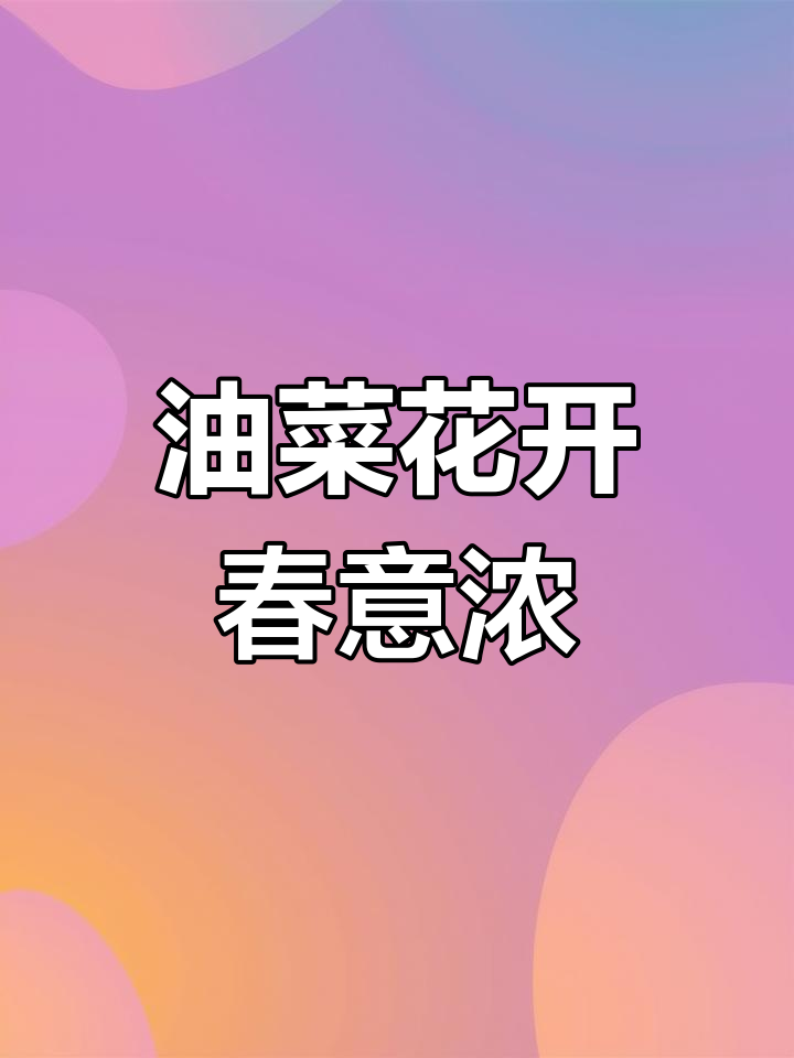 四月春风里,油菜花盛开如金海,美得令人陶醉