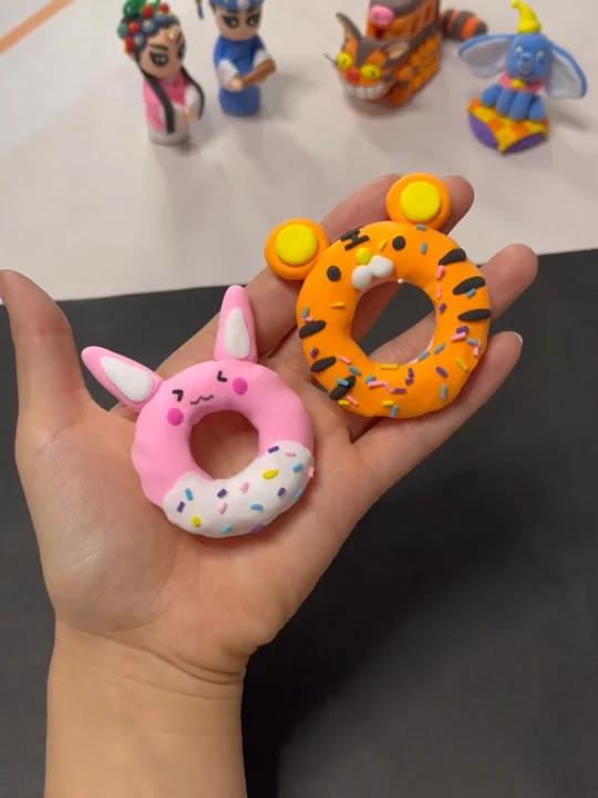 超轻粘土甜甜圈,你学会了吗?