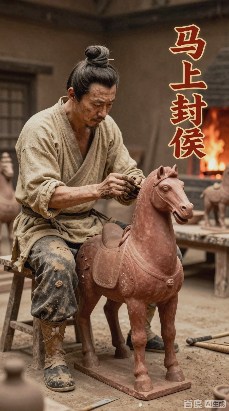 马上封侯,寓意吉祥