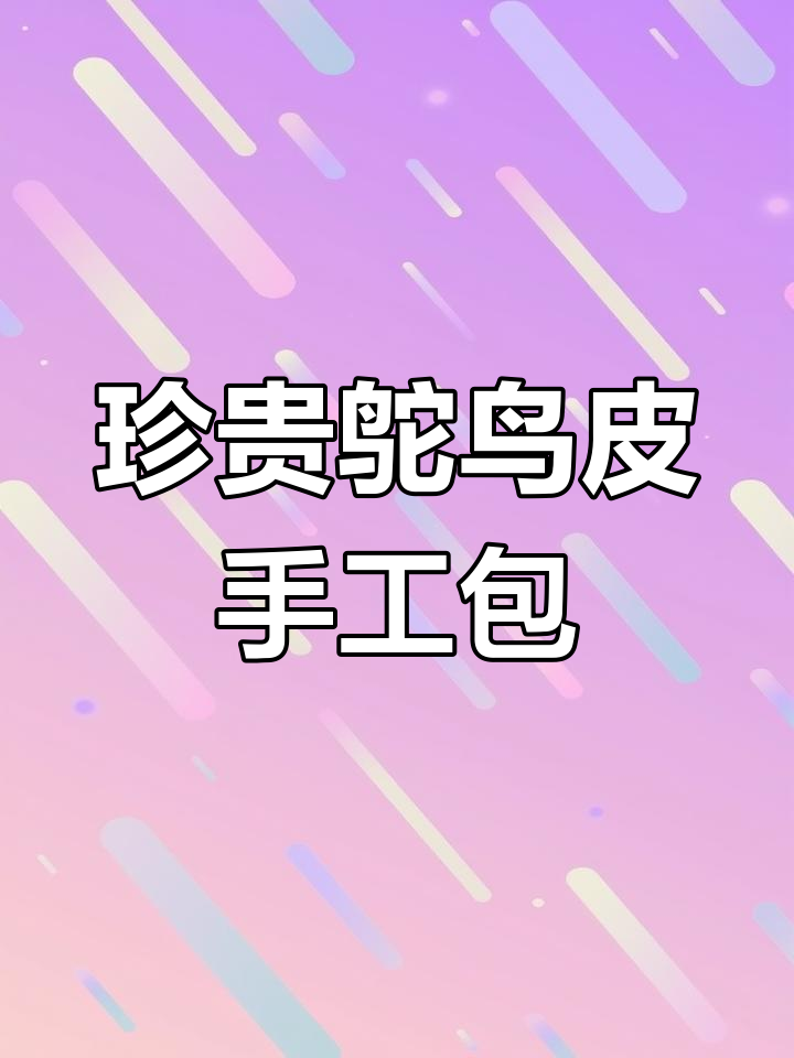鸵鸟皮手工包,60小时打造顶级奢华包包