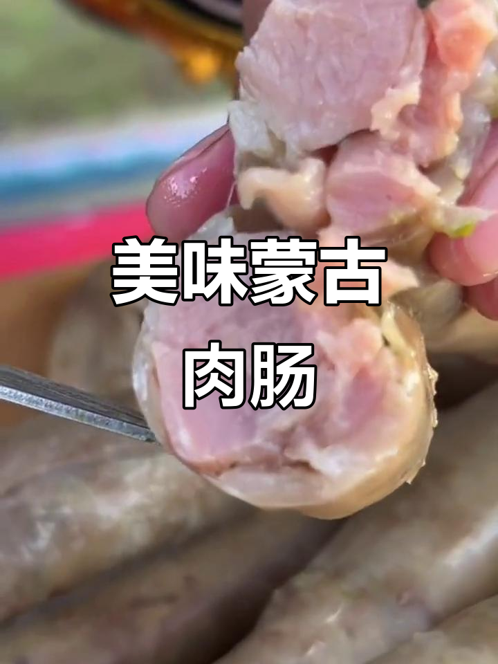 蒙古肉肠,羊肉鲜嫩无膻味,香气扑鼻,吃一次就停不下来