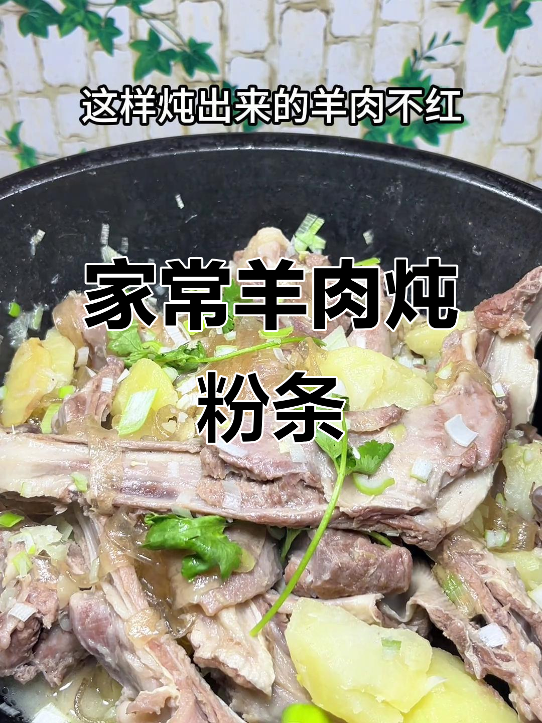 农村家常羊肉炖粉条,简单又美味,二十分钟搞定!