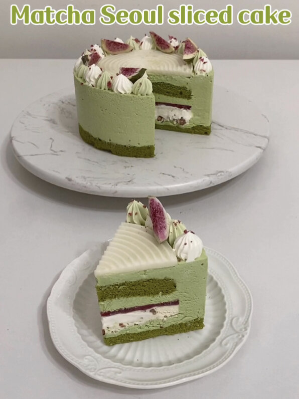 (零失败 无需抹面)抹茶首尔切块蛋糕做法