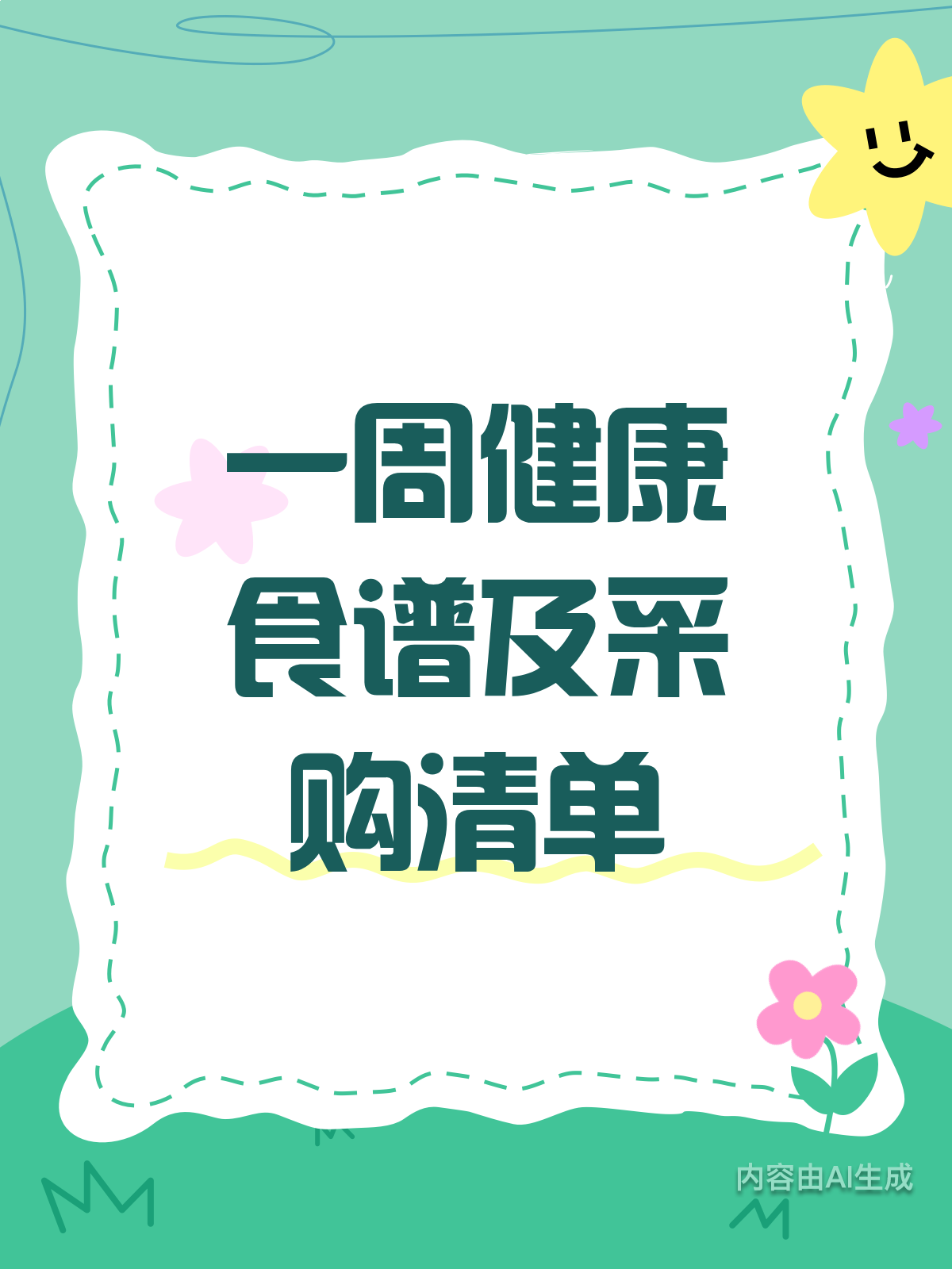 超实用!一周健康食谱&采购清单大公开!