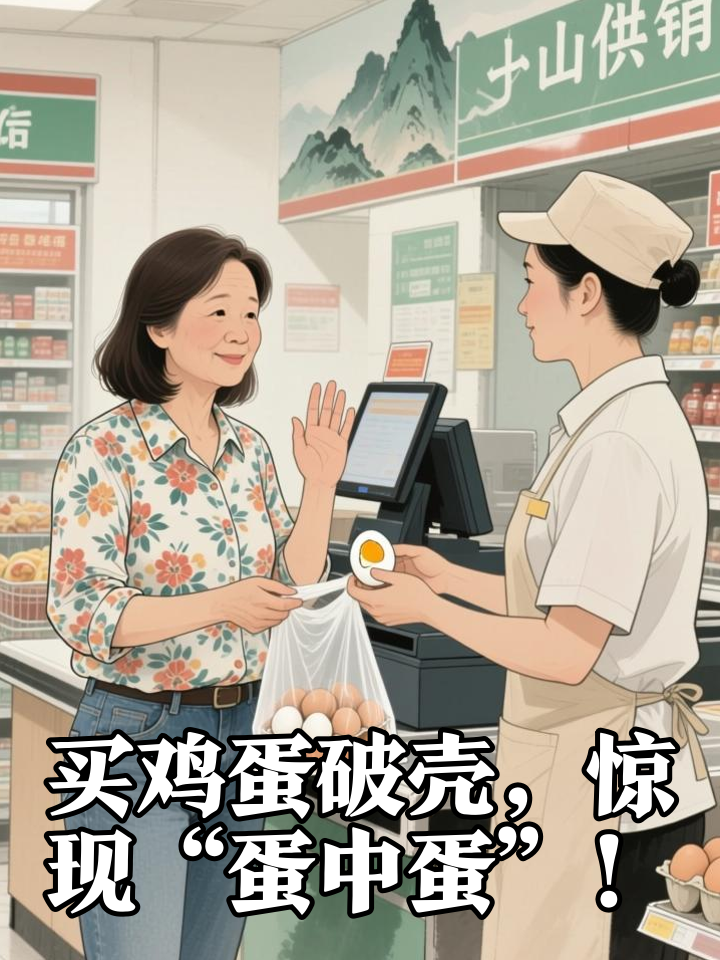 买鸡蛋时破壳，竟发现“蛋中蛋”，里面藏着更离谱的秘密！
