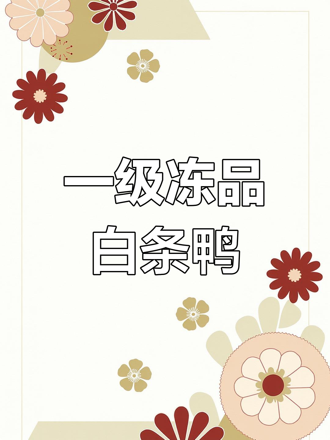 新鲜冷冻白条鸭,适合烤卤切块