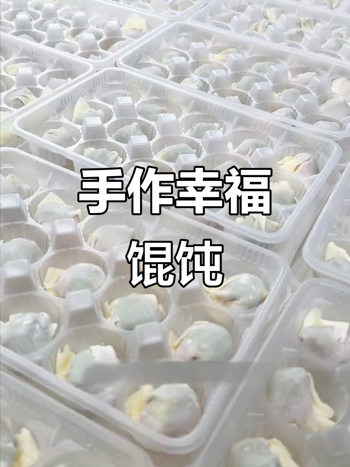 手工馄饨，馅料满满，每一口都是满满的幸福感！