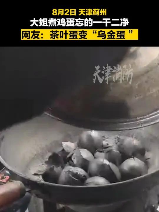 女子外出忘关火煮鸡蛋糊成“碳”,满屋是烟惊吓邻居报警求助。天津消防 救援名场面 守护人间烟