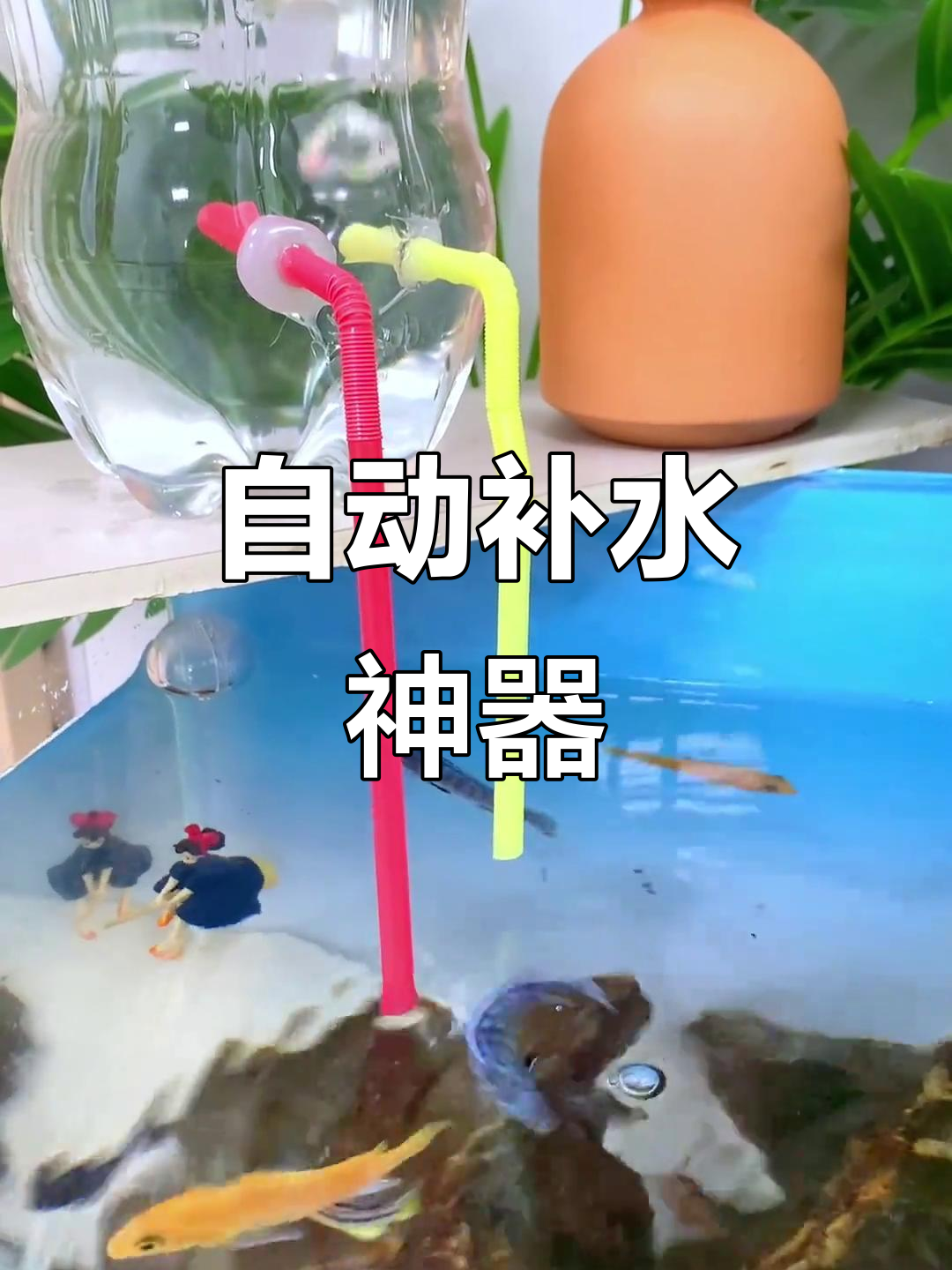 无需电源,鱼缸自动补水器,轻松调节适合各种大小水族箱