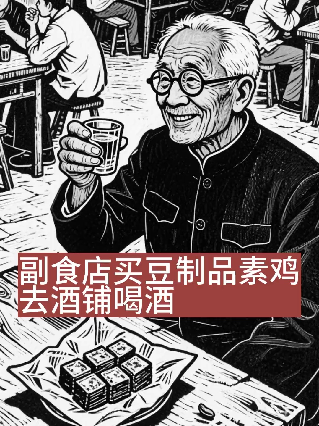 副食店买豆制品素鸡去酒铺喝酒