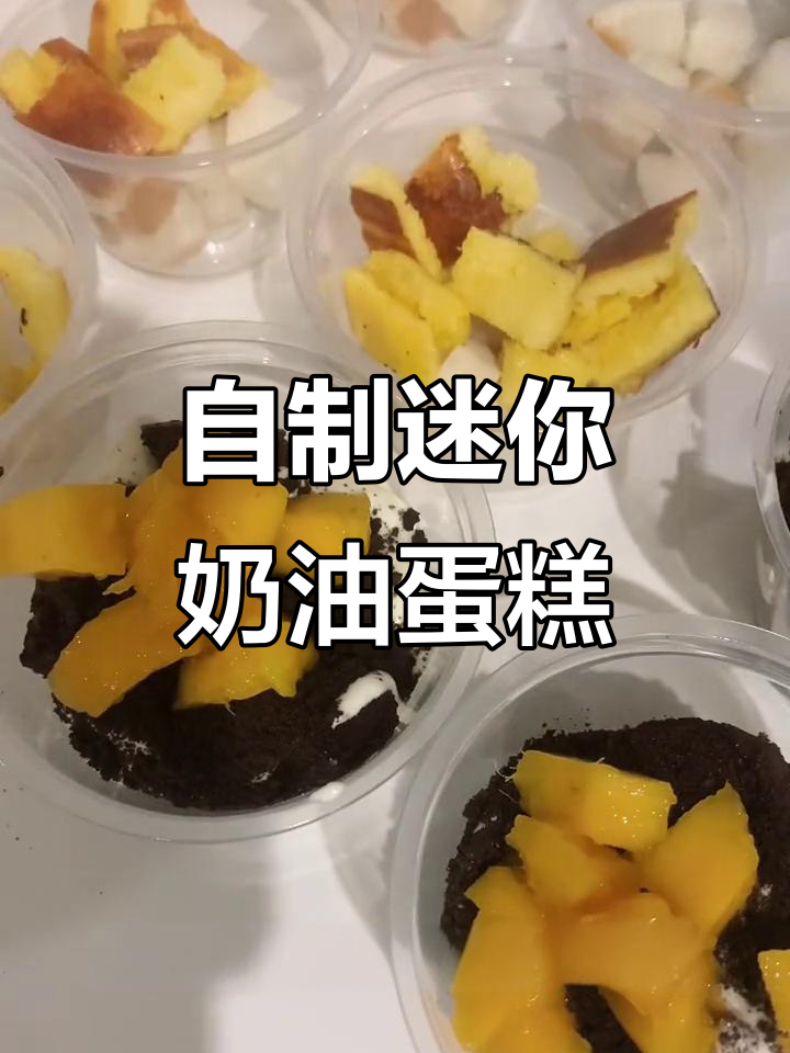 迷你奶油蛋糕杯,大人小孩都爱!下班后自制烘焙乐趣