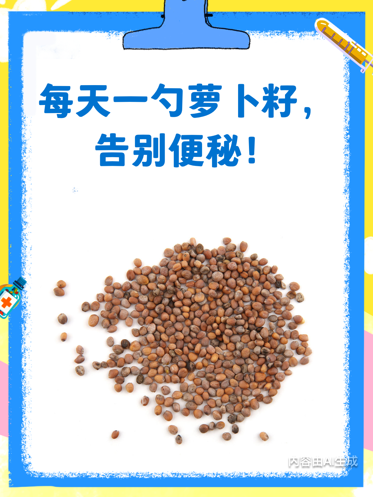 每天一勺萝卜籽,告别便秘烦恼!