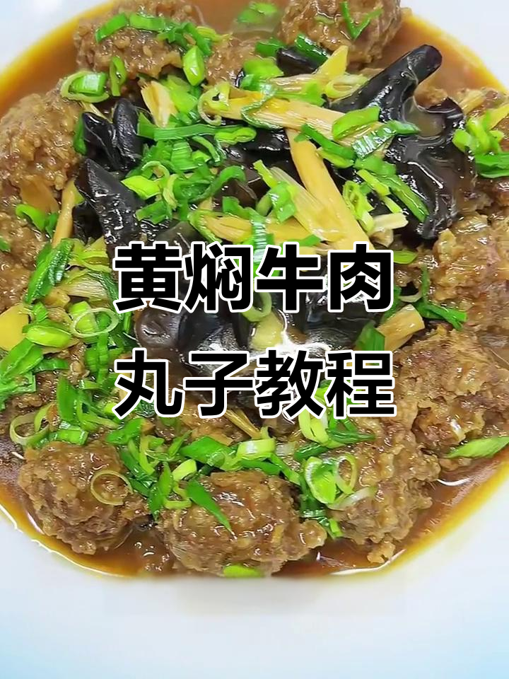 河南传统黄焖牛肉丸子，家常做法大揭秘