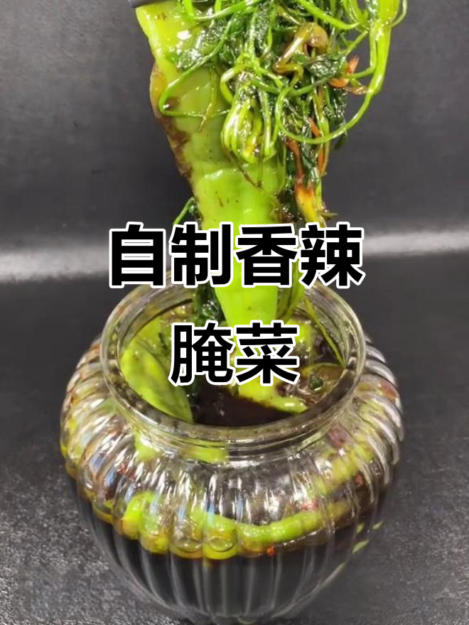 香菜辣椒小咸菜，简单又美味！教你这样做更下饭