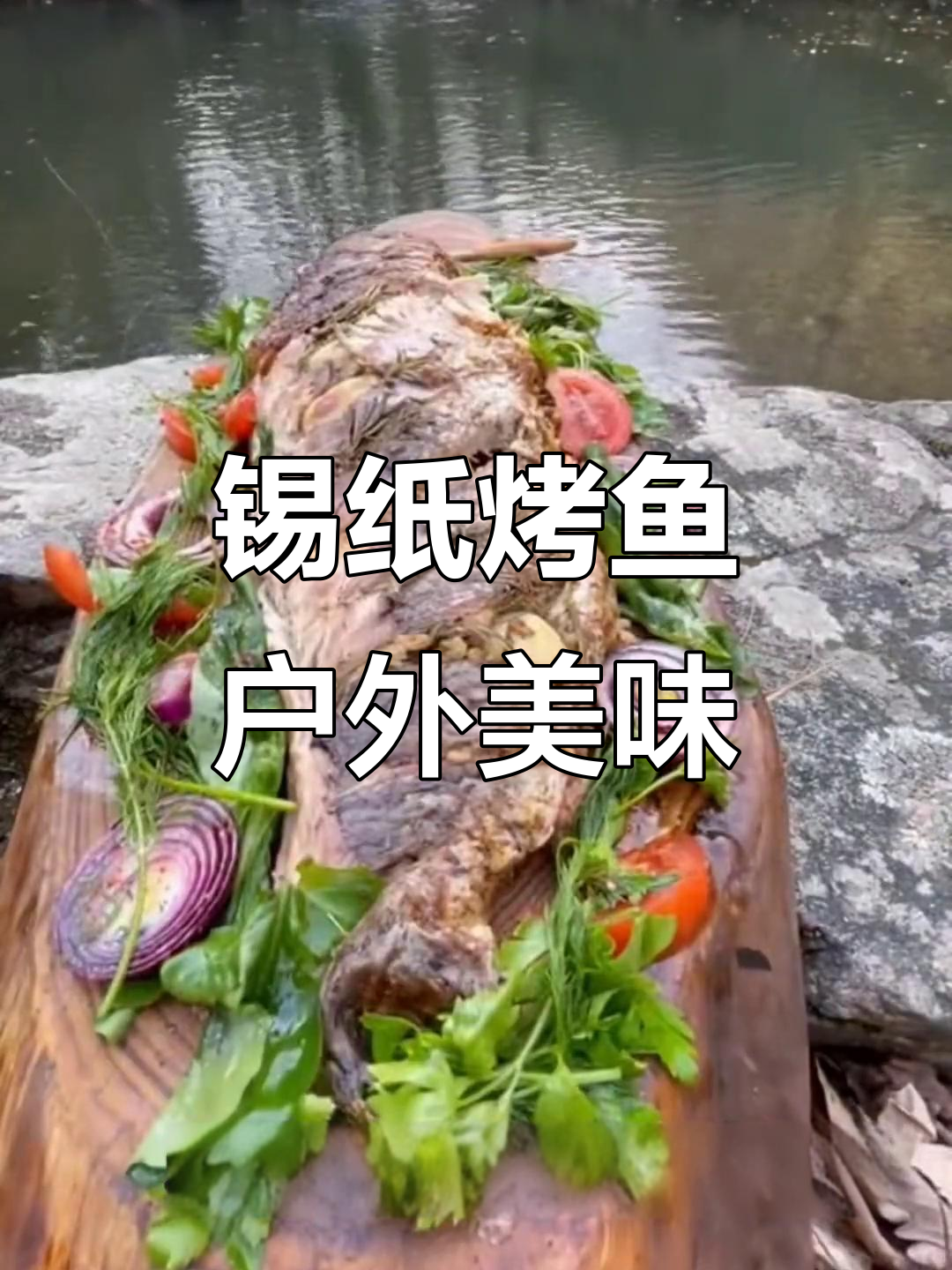 野外篝火烤鱼,辣味十足,香气四溢