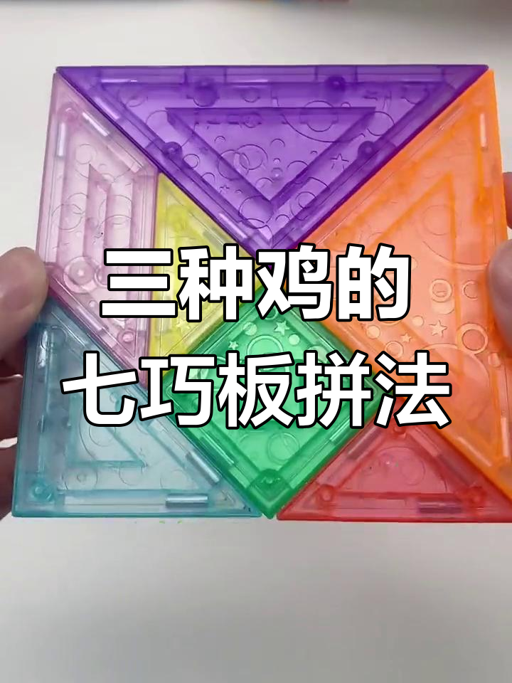 七巧板拼出三种鸡形态,挑战脑力极限