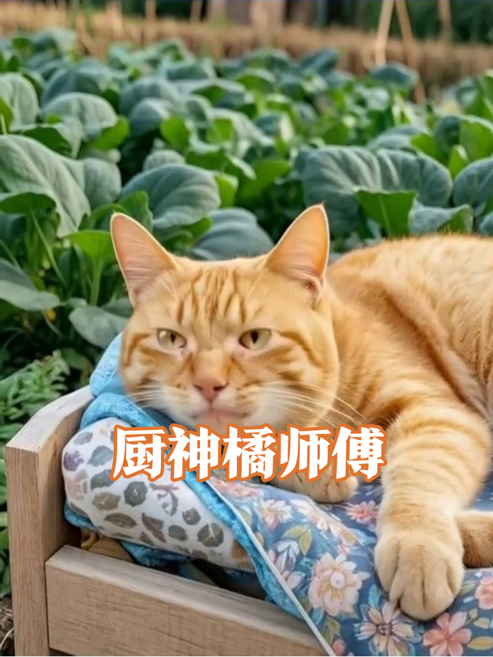 橘猫化身米其林大厨,切菜炒菜一条龙,吃完躺平菜园太真实!