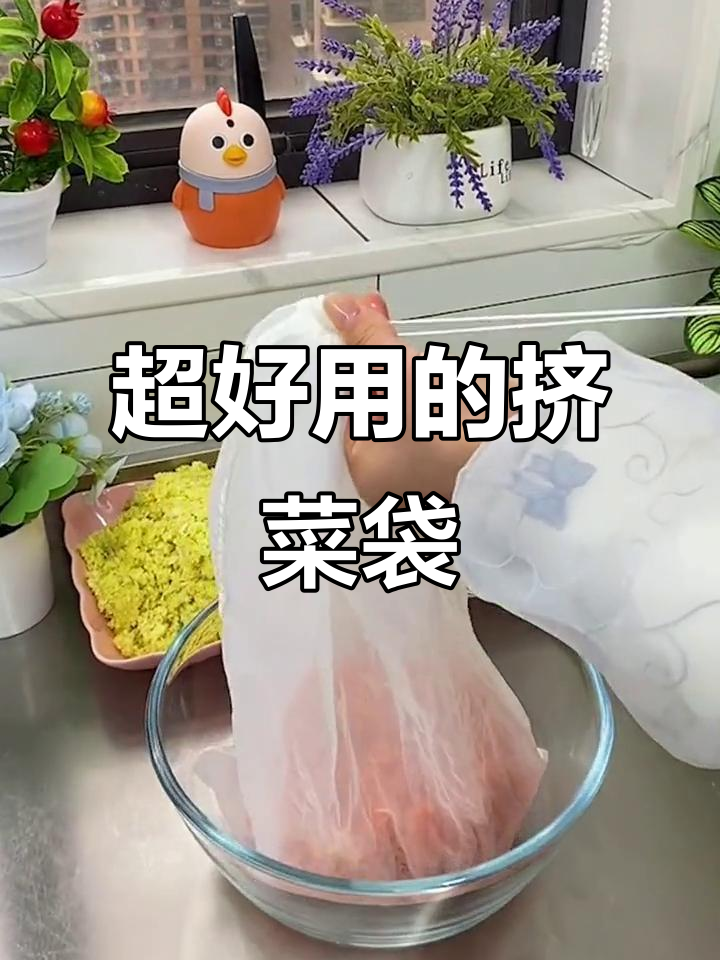 尼龙挤菜袋，轻松去水不漏，厨房神器来啦