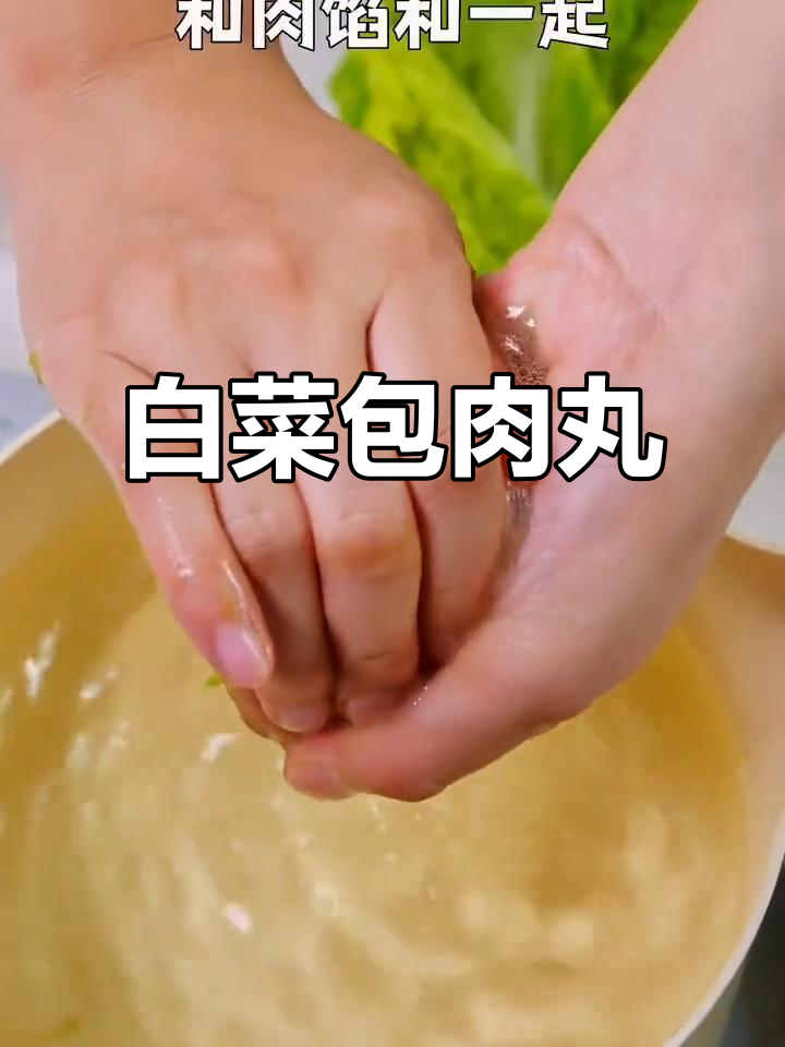 白菜肉丸蒸蛋，简单又美味！