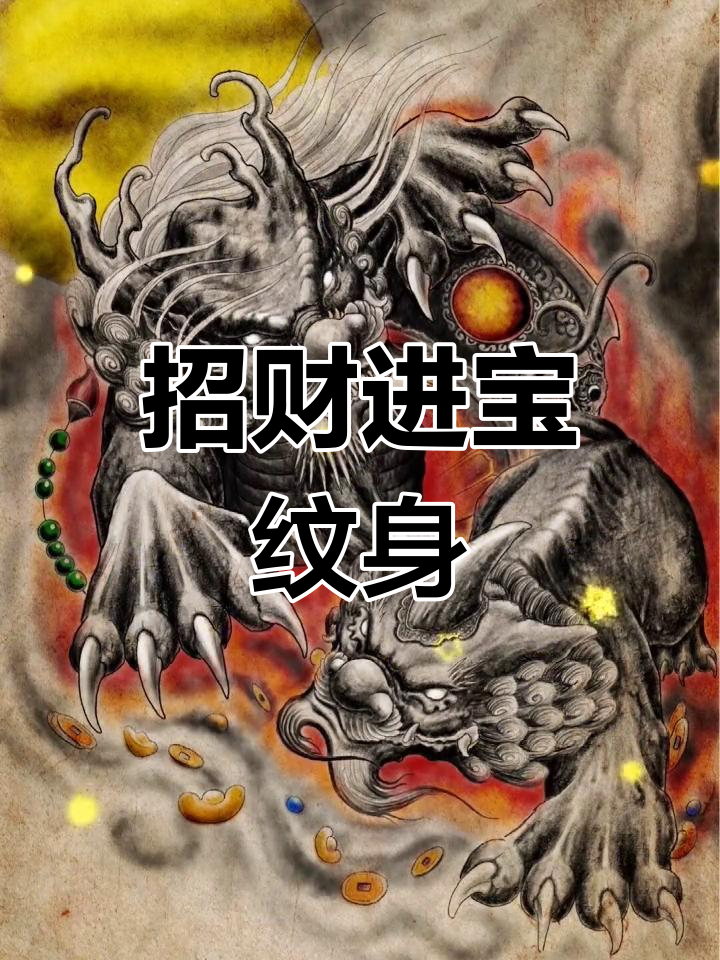 满背貔貅纹身设计