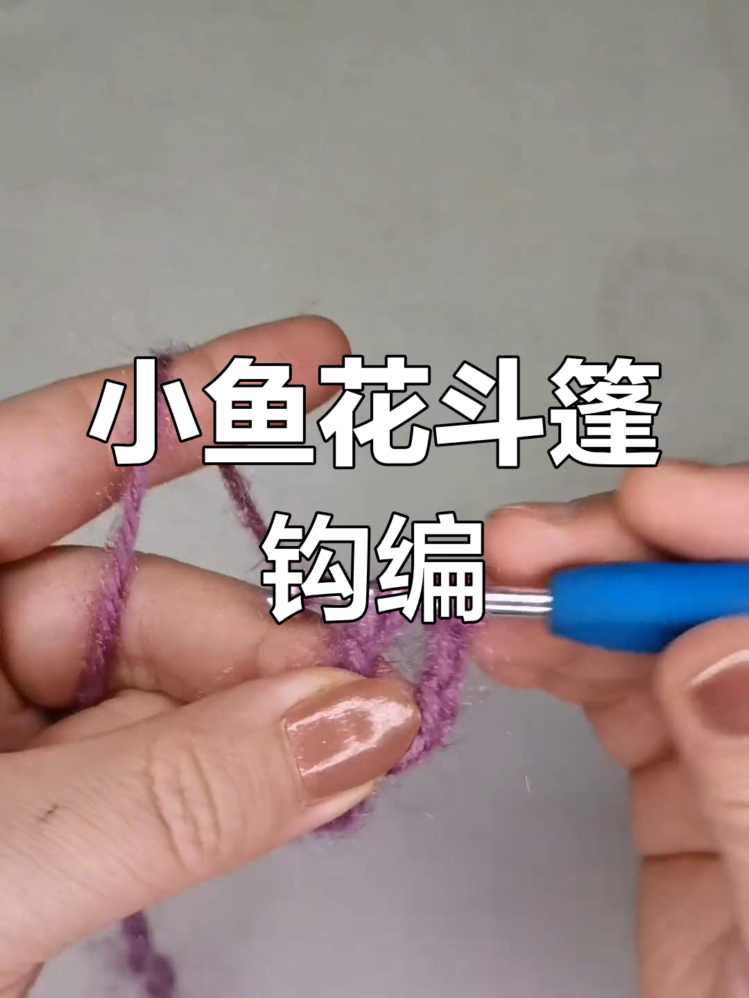 钩针编织小鱼花披肩教程
