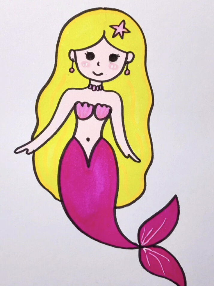 小美人鱼手绘