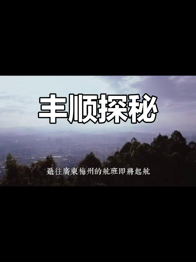 丰顺之旅,航班起飞,美食特产等你尝!