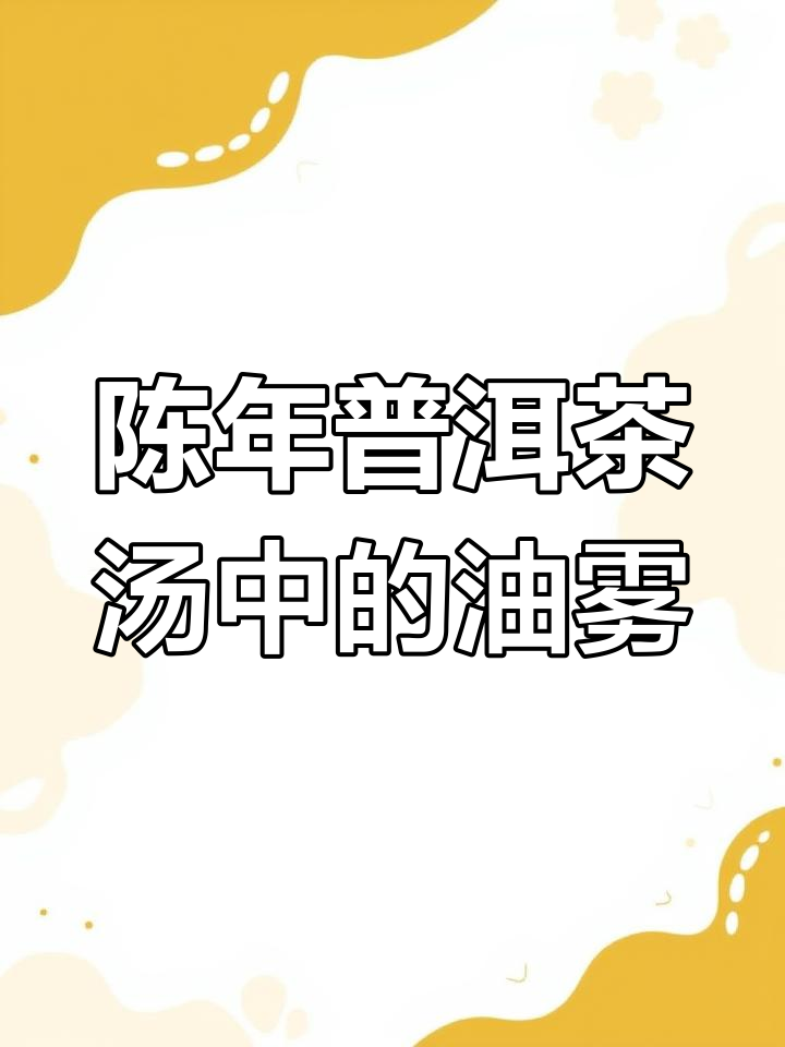 茶汤上的“油雾”是什么?揭秘陈年优质普洱的独特魅力