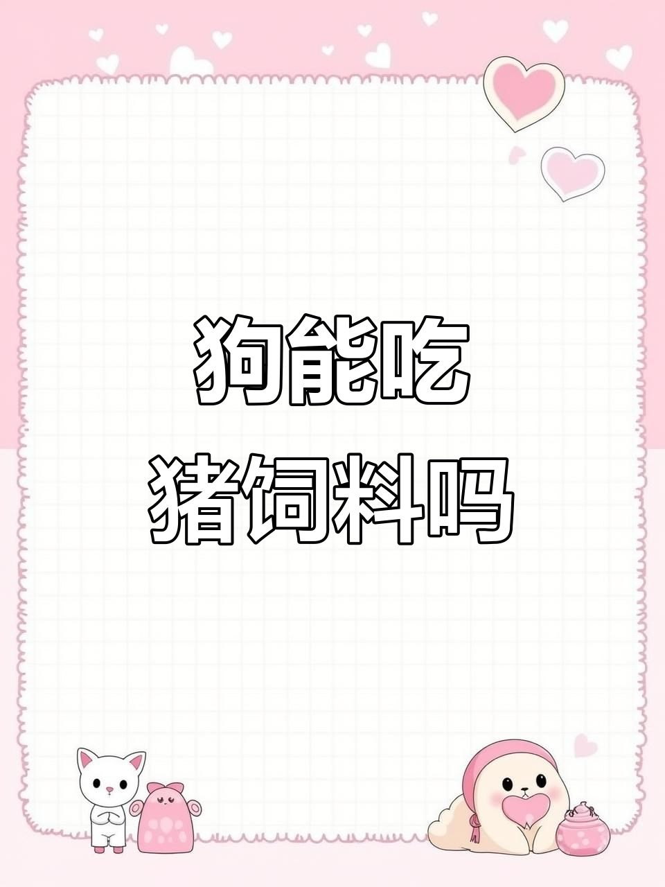 猪饲料能喂狗吗?安全又营养的狗粮新选择